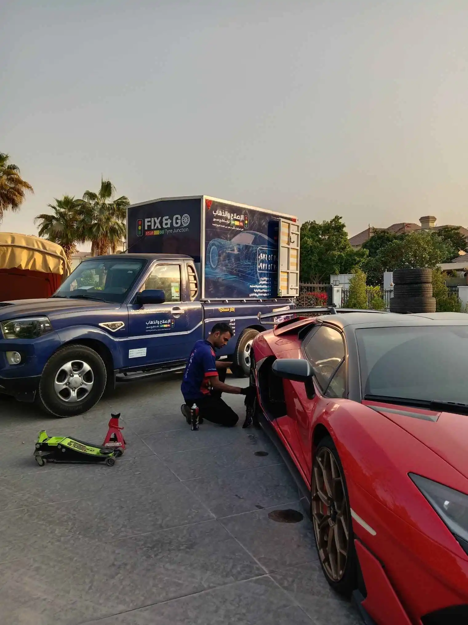 mobile tyre replacement service dubai